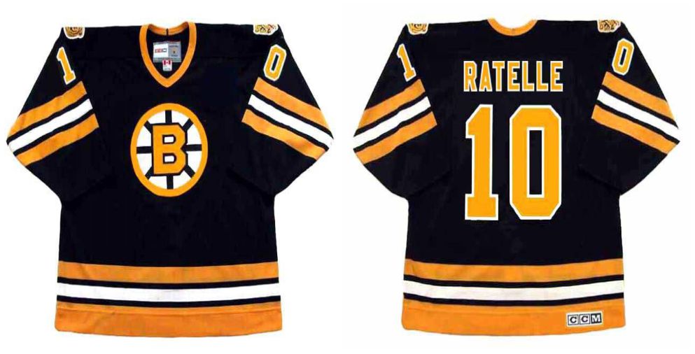 2019 Men Boston Bruins 10 Ratelle Black CCM NHL jerseys